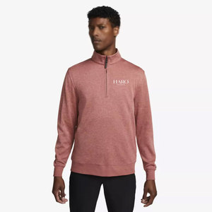 Polo de golf personalizado con cremallera de un cuarto para hombre, tejido básico de algodón mezclado con acabado suave, estilo deportivo. - Product Image 1