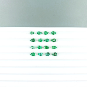 Perlas calibradas de esmeralda natural de Zambia de 3x5 mm, piedras preciosas facetadas sueltas naturales para la fabricación de joyas, listas para usar. - Product Image 2