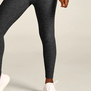 Solid Color Breathable Quick Dry Lightweight Women Yoga Leggings Good Quality Mid Elastic Waist Women Yoga Leggings - Product Image 5