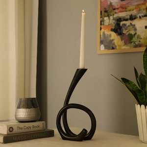 Support de bougie moderne en spirale, hauteur 10 pouces, décoration d'intérieur durable - Product Image 5