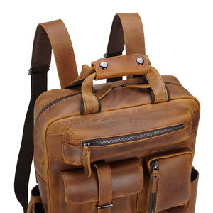 Mochila de Cuero de Calidad, Mochila de Cuero para Portátil, Mochila de Cuero Segura, Bolsa de Transporte Profesional - Product Image 6