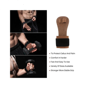 Protège-mains de gymnastique Virsa en cuir et néoprène, durables, réglables, personnalisables, unisexes, avec option OEM - Product Image 3