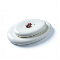 Assiette à sushi en céramique, assiette à dîner en porcelaine, assiette ovale en céramique blanche, plats créatifs triangulaires pour restaurants haut de gamme, vente en gros à prix réduit