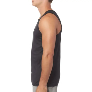 Camiseta sin Mangas Negra para Hombre, Cuello Redondo, Tejida, Color Sólido, Estilo Casual, Harry Johnson Production 2026 - Product Image 6