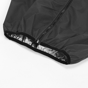 Chaqueta Deportiva Impermeable con Capucha para Mujer, Negra, de Spandex/Algodón, con Cierre, Manga Larga, Corte Regular, Estilo Deportivo de Invierno, Conjunto de 2 Piezas - Product Image 4