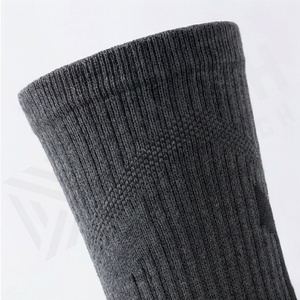 Crew <b>Socks</b> Solid <b>Black</b> Knitted Breathable Polyester Spandex Running Athletic <b>Socks</b> for Adults Summer Use - Product Image 4