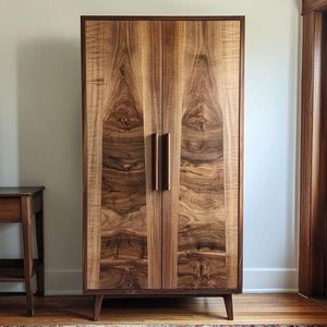Armoire décorative à double porte en résine style Art Déco – Meuble de chambre durable, idéal pour appartement et hôtel - Product Image 1