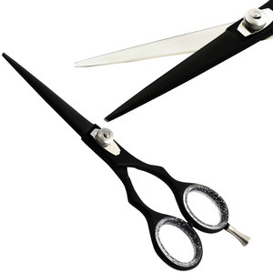 Professional Hair Scissors Stainless Steel Sharp <b>Blade</b> Long Handle Right Handed For <b>Barber</b> Use Low MOQ Training Use <b>Barber</b> Curvd - Product Image 5