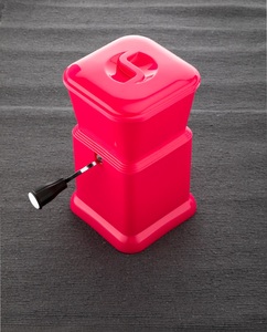 Coupe-légumes manuel en plastique rose et turquoise de qualité supérieure, hachoir à fruits secs avec poignée ergonomique brillante - Product Image 4
