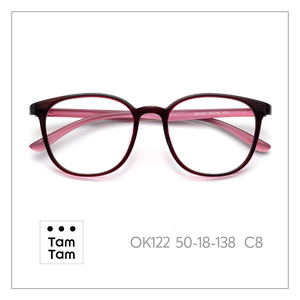 ทัมทัม OK122 กรอบแว่นสายตาแบบเต็มขอบ 50-18-138 C1 สำหรับทุกเพศป้องกันรังสียูวีสไตล์คลาสสิก - Product Image 6