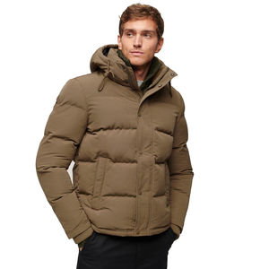 Blouson matelassé respirant à fermeture éclair avec col montant, service OEM, pour homme, en toile, coupe-vent, séchage rapide, écologique, style urbain, hiver - Product Image 5