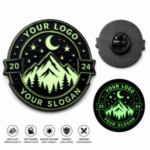 Glow Enamel <b>Pin</b> Supplier Custom Logo Metal <b>Badge</b>, Glowing Metal Brooch for Anime Fan Club - Product Image 6