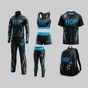 Conjunto de Ropa de Práctica Personalizada por Sublimación, Ropa de Práctica de Baile, Ropa de Calentamiento para Baile y Animación - Product Image 1