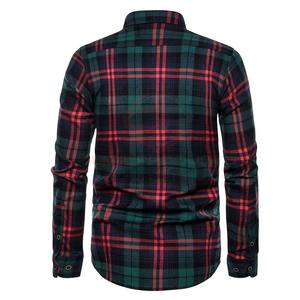 Camisa de Manga Larga Casual Elegante para Hombre, Camisa de Manga Larga Lisa Teñida para Hombre, Camisa de Manga Larga con Puño de Botón para Hombre, Camisa de Cuello Extendido para Hombre - Product Image 2