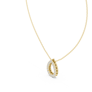 Collier pendentif raffiné en forme de poire, or massif, style goutte élégante, bijoux fins, cadeau pour femme - Product Image 6