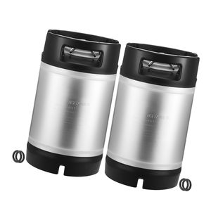 Fusto Corny da 2,5 Galloni in Acciaio SUS304 con Chiusura a Sfera, Doppie Maniglie in Gomma, Fondo Rinforzato in Gomma per Attrezzature per la Produzione di Cold Brew - Product Image 1