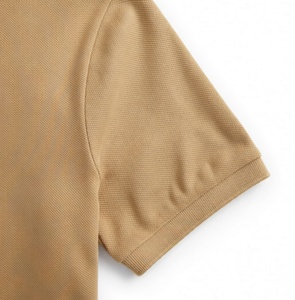 เสื้อเจอร์ซีย์ผ้าฝ้ายสำหรับผู้ชาย สีกากีล้วน แขนสั้น ทรงเข้ารูป ระบายอากาศได้ดี เหมาะสำหรับใส่ลำลอง เล่นกอล์ฟ เทนนิส ทำงาน หรือเป็นยูนิฟอร์ม มีปกเสื้อ - Product Image 6