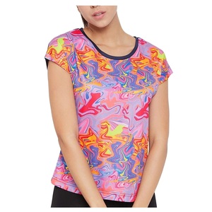 Camisetas Deportivas de Secado Rápido para Mujer, de Manga Larga, Ajuste Regular, para Gimnasio, Yoga, Correr, con Tela de Malla Estampada por Sublimación - Product Image 5