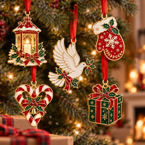 Custom Christmas <b>Ornaments</b> Personalized Metal Logo Tree Hanging Keepsake Decoration OEM - Product Image 1