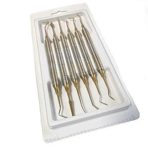 Juego de 7 instrumentos dentales manuales de acero compuesto para limpieza, relleno y esterilización de dientes, certificado CE ISO por Grip Surgical - Product Image 3