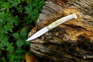 Pocket <b>Knife</b> Stainless Steel Straight Edge Drop Point Blade <b>Bone</b> <b>Handle</b> Folding EDC Camping Outdoor Industrial OEM - Product Image 2