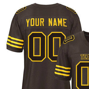 Maillot de football américain personnalisé de haute qualité pour hommes, couleur personnalisée, 100% coton, séchage rapide, broderie - Product Image 4