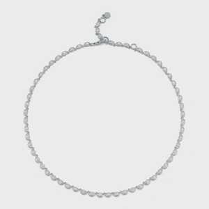 Marquise Cut Lab Diamond Tennis Necklace 10K 14K 18K Solid Gold Adjustable 14-16 inches Classic Style Statement <b>Choker</b> Wholesale - Product Image 3