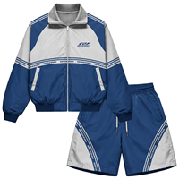 Diseña Tu Propio Conjunto Deportivo Personalizado para Hombre, Chaqueta Cortavientos y Pantalones Cortos de Satén, Transpirable, de Poliéster