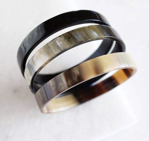 Brazalete de Cuerno Natural Pulido, Estilo Náutico, Joyería Moderna, Regalo para Ella, Decoración del Hogar, de la India - Product Image 3