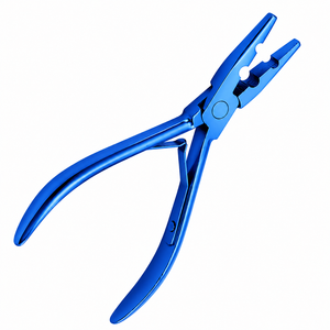 MANAN INSTRUMENTS Pinces à extensions de cheveux en acier inoxydable bleues pour l'installation et le retrait - Product Image 5