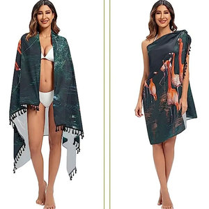 Sublimation Printing One Piece Ladies Beach <b>Sarong</b> For Online Sale Custom Logo Swimwear Women <b>Sarong</b> In Solid Color - Product Image 4