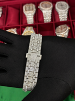 Reloj de Pulsera de Lujo para Hombre, Estilo Hip Hop, con Movimiento Automático, Chapado en Oro Rosa de Dos Tonos y Diamantes VVS