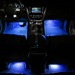 4 pezzi DC 12V blu LED Auto illuminazione interna lampada decorativa di ricarica per Auto illuminazione interna Auto - Product Image 5
