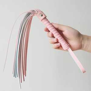 Fouet de jeu en cuir haute performance, poignée renforcée, conception de sangle durable, fétiche, taille personnalisée, emballage en vrac - Product Image 6