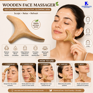 Herramienta de masaje de acupresión K Star Wooden Gua Sha Jimmy para terapia corporal y facial, masajeadores para aliviar el dolor y la reflexología - Product Image 4