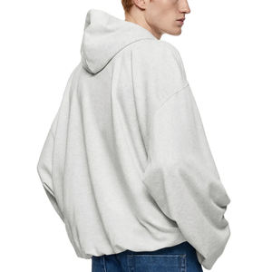 Cotton Double Layer French Terry Cropped Pullover <b>Hoodie</b> Blank <b>American</b> Streetwear Casual Outdoor Custom Printing Logo - Product Image 3