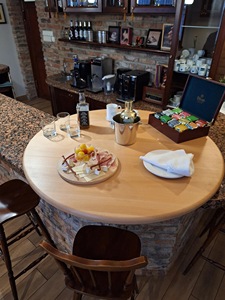 Wood Double Tier Rotating <b>Tray</b> Smooth-Spin Lazy Susan for Tabletop <b>Spice</b> Serving - Product Image 4