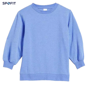 Sweat-shirts imprimés doublés en molleton bouclette pour femme, col rond, manches longues, coupe décontractée, en tissu bouclette, mélange de coton doux, décontracté - Product Image 1
