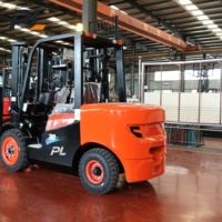 Chariot élévateur électrique à batterie lithium PL 3 tonnes, mât bi-étages, prix fabricant pour entrepôt