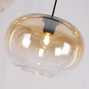 Đèn chùm thủy tinh ánh sáng mặt dây chuyền cho nhà hàng trong nhà trang trí nội thất treo kính cafe phòng ăn kính treo đèn - Product Image 5