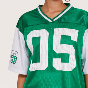 Jersey de Fútbol Americano Verde de Malla de Alta Calidad OEM, Unisex, Transpirable, Ropa Deportiva, Uniforme Personalizado para Equipos, Etiqueta Privada OEM, Suministro al por Mayor - Product Image 2
