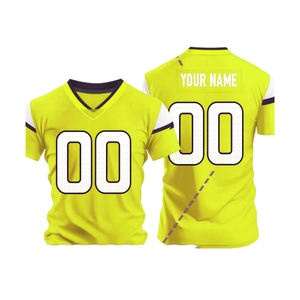 Maillots de football américain à manches courtes en gros – T-shirts de sport respirants en maille de polyester pour l'entraînement – Plusieurs couleurs disponibles – Modèle vierge - Product Image 1