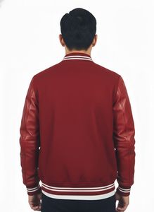 เสื้อแจ็คเก็ตหนัง PU สีดำสำหรับผู้ชาย คอปกพับติดกระดุม ด้านหน้า สไตล์ลำลอง ใส่ได้ในฤดูใบไม้ร่วง ทรงปกติ สีพื้น รุ่น 2027 - Product Image 5