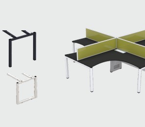 Estación de Trabajo Modular Serie Dhiti, Estructura con Recubrimiento en Polvo, Superficie Laminada, Divisor Ergonómico, Muebles de Oficina Personalizables y Duraderos - Product Image 4