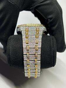 New Round Cut Diamond Fashion <b>Watch</b> Simple <b>Skeleton</b> Dial 20mm Band for Men's Quartz <b>Watch</b> Available at Price - Product Image 3