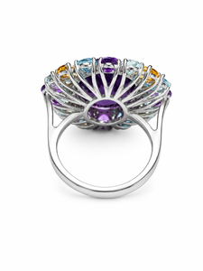 Bague en argent sterling 92,5 avec pierres multicolores KLSR-12276 - Product Image 4