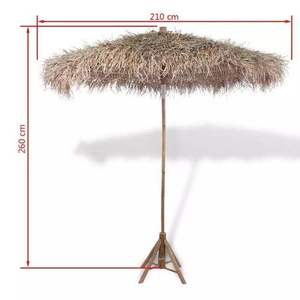 Sombrilla de Bambú Ecológica para Exteriores, Parasol de Jardín, Sombrilla de Bambú Natural para Playa, Resort, Cafetería, Restaurante - Product Image 3