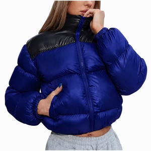 Doudoune matelassée tendance pour femme 480 GSM, manteau d'hiver long isolé thermiquement, imperméable avec capuche, personnalisable OEM/ODM - Product Image 1