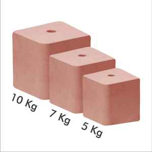 GrazePro Sel de l'Himalaya Brut Comprimé en Bloc Rose Orange Bleu Marron 2kg Nutrition du Bétail Force Osseuse Production de Lait Croissance - Product Image 1