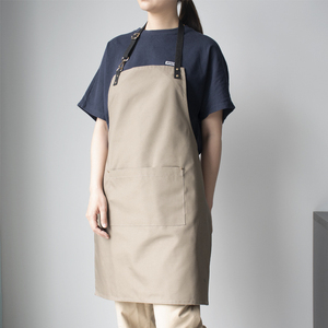 Durable chef <b>apron</b> polyester material with waist fit and button closure comfortable for long kitchen and outdoor <b>work</b> - Product Image 5